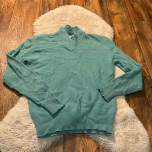 Selleca Sweater Size Medium Lambswool Angora Teal Blue Womens Vintage‎
